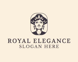 Woman Royal Queen logo design