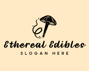 Magic Mushroom Pen logo design