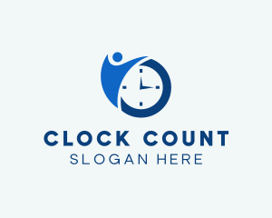 Personal Trainer Clock logo design