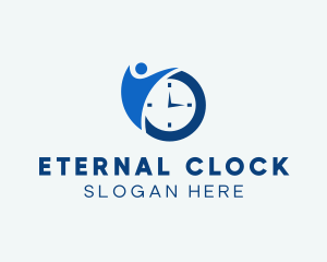 Personal Trainer Clock logo design