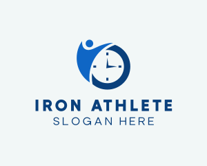 Personal Trainer Clock logo design