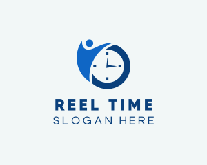 Personal Trainer Clock logo design