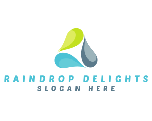 Water Droplet Raindrop logo design