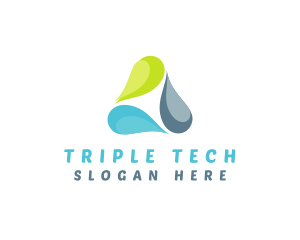 Water Droplet Raindrop logo design