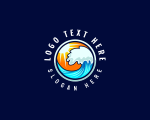 Ocean Wave Surf Logo