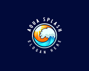 Ocean Wave Surf logo design