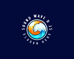 Ocean Wave Surf logo design