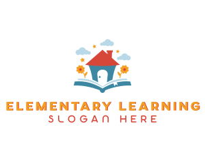 Kindergarten Learning Book logo design