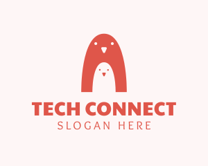 Penguin Bird Nestling logo