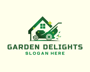 Lawn Mower Gardening logo design