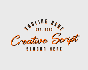 Luxury Script Apparel logo design