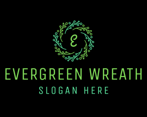 Wreath Vine Leaf  logo design