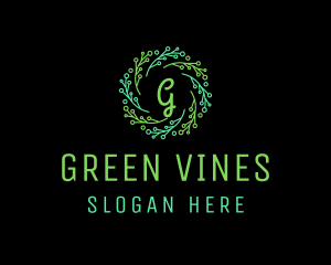 Wreath Vine Leaf  logo