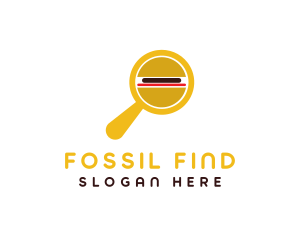 Burger Magnifying Glass logo design