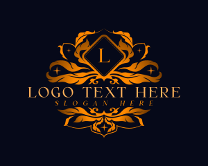 Premium Floral Crest logo