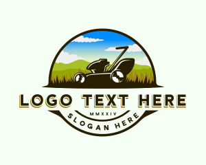 Lawn Mower Landscape Grass logo