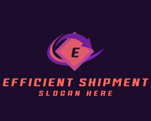 Logistics Shipment Arrow logo design