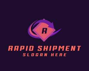 Logistics Shipment Arrow logo design