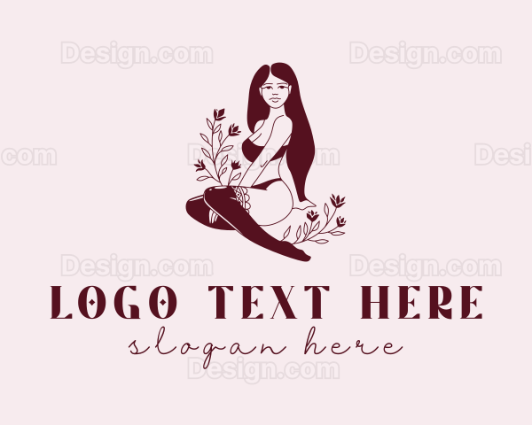 Sexy Adult Entertainer Woman Logo