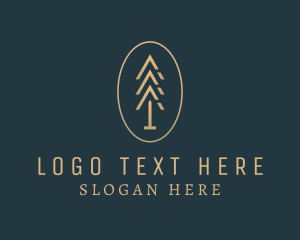 Gold Pine Tree Forest logo