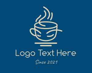 Hot Coffee Line Art  logo