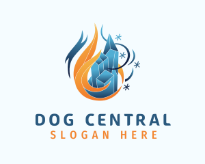 Hot & Cold Ventilation logo design