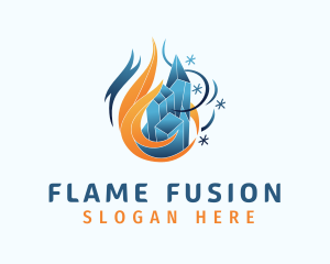 Hot & Cold Ventilation logo design