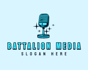 Media Microphone Broadcast logo design