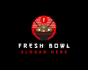 Japanese Ramen Bowl logo design