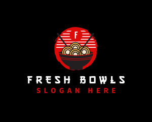 Japanese Ramen Bowl logo design