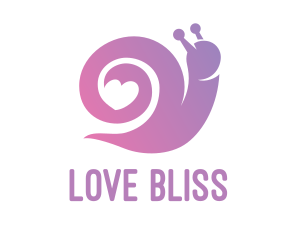 Snail Love Heart logo