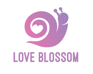 Snail Love Heart logo