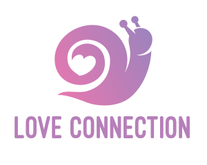 Snail Love Heart logo