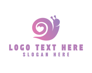 Snail Love Heart logo