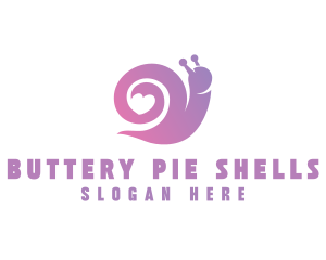 Snail Love Heart logo design