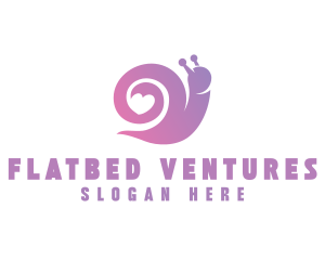 Snail Love Heart logo design