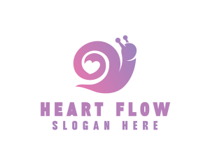 Snail Love Heart logo