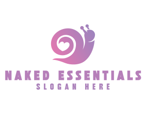 Snail Love Heart logo design