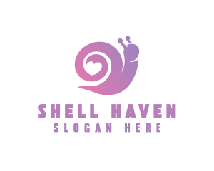 Snail Love Heart logo