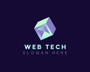 3D Cube Technology  logo design