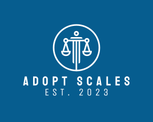 Legal Service Justice Scale  logo design