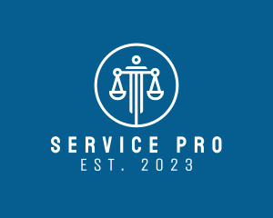 Legal Service Justice Scale  logo design