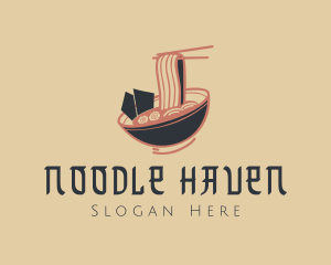 Retro Ramen Restaurant logo design