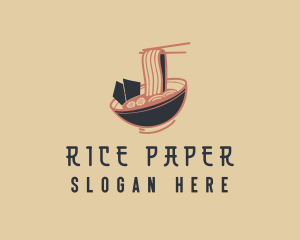 Retro Ramen Restaurant logo design