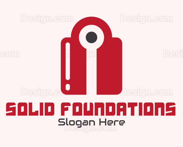 Red Tech Lock Logo