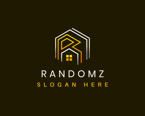 Hexagon House Letter R logo design