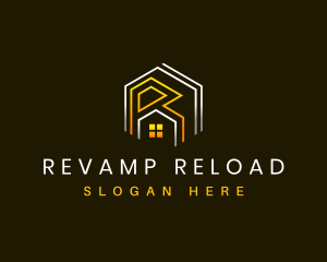 Hexagon House Letter R logo design