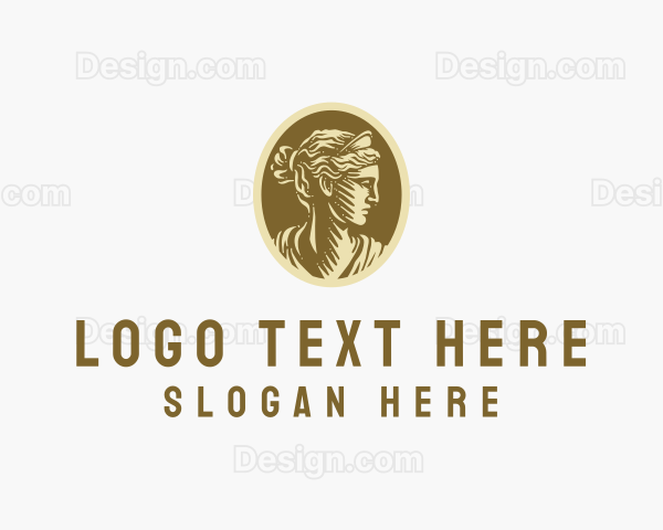 Ancient Goddess Portrait Logo