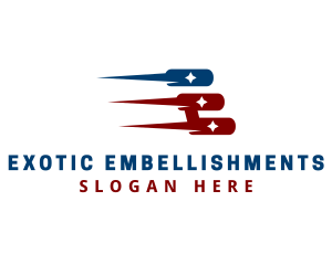 Fast America Letter E logo design