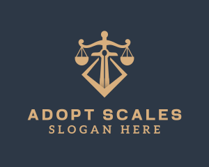 Scale Sword Notary logo design